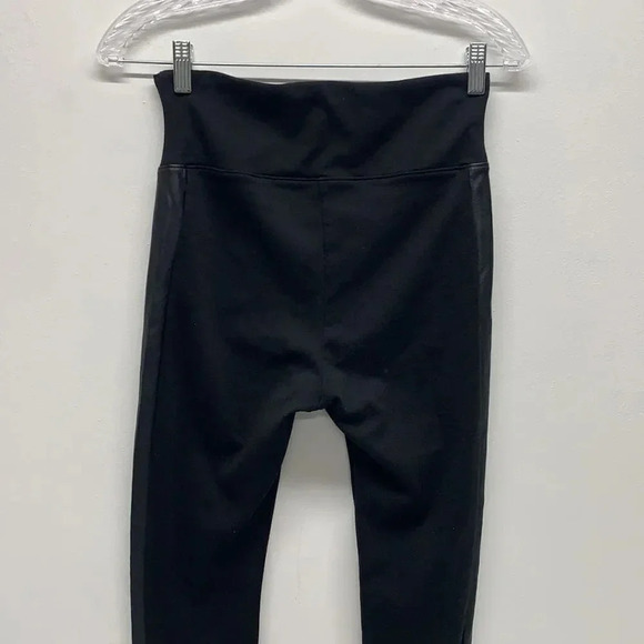 Assets by Spanx Shaping Leggings Faux Leather Racing Stripes Black Size M Medium - Picture 6 of 8